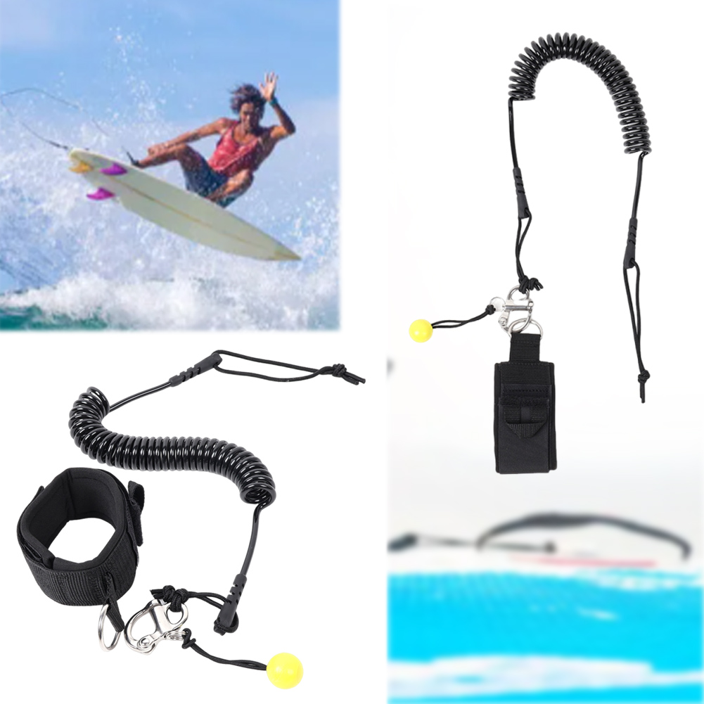 Surfboard Leash Ankle - Регулируемый спиральный страховочный шнур для серфборда,